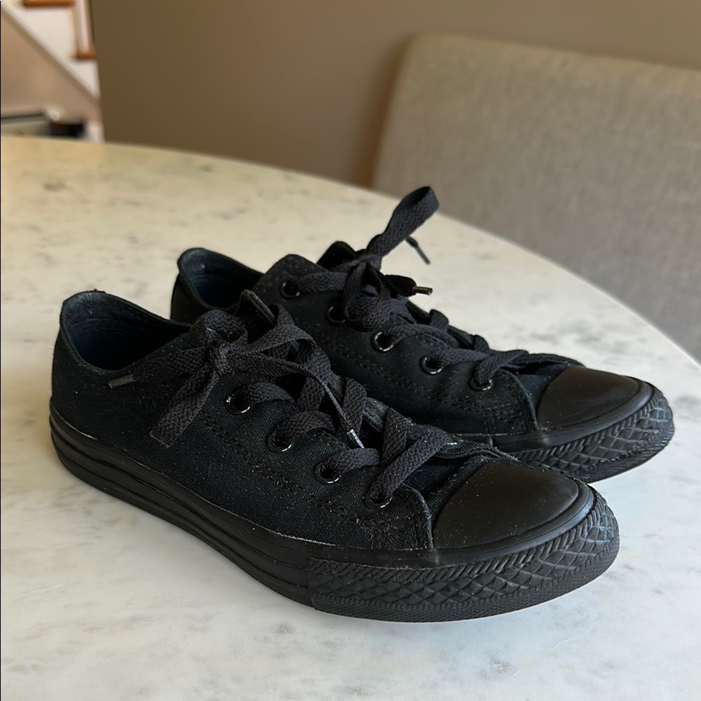 Classic Black Kids Sneakers